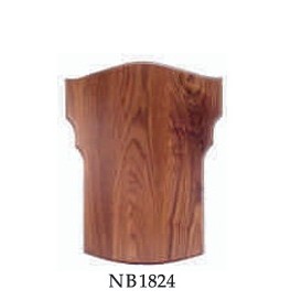 Walnut Shield Plaque with Back finish - 18" x 24"
