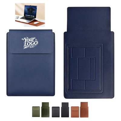 PU Leather Laptop Sleeve/Stand (14.64" x 11.02")