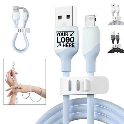 Skin-Friendly Silicone Fast Charging Cable with Organizer