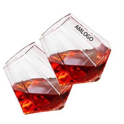 Diamond-Cut Whiskey Tumblers