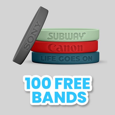 Debossed Silicone WristBracelet - 3/4"