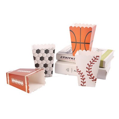5" Eco-Friendly Paper Sports Ball-Themed Foldable Multi-Purpose Popcorn Snack Box