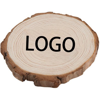 4" Rustic Wood Slice Coaster