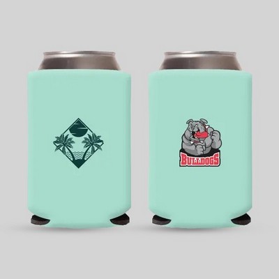 Neoprene Can Coolers - Full Color Print with Solid Color Background