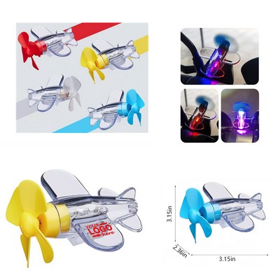 Wind-Powered LED Plane Car Ornament