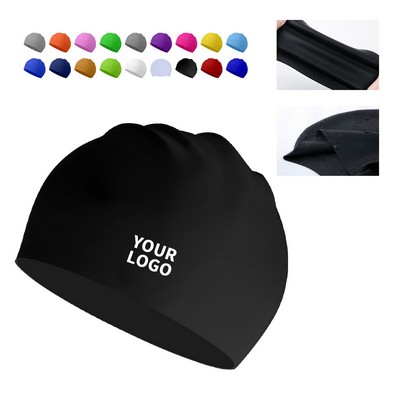Solid Color High Stretch Silicone Swim Cap