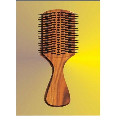 Hair Brush Rectangle Badge w/ Bar Pin (2"x3")