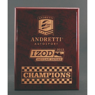 Rosewood Piano Finish Lasered Plaque - 9"x12"