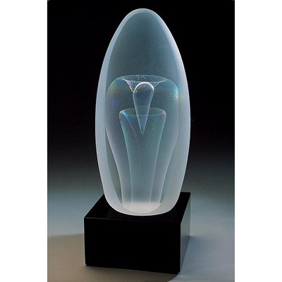 Frost Fountain Art Glass Sculpture w/o Marble Base