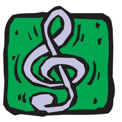 Treble Clef Promotional Magnet w/ Strip Magnet (10 Square Inch)