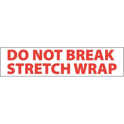 Stock Imprinted Polypro Tape 3" x 110yds (Do Not Break Stretch Wrap)