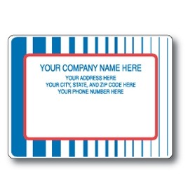 Standard Typewriter Mailing Label Roll w/Multi Stripe Background