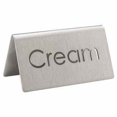 Laser Cut Stainless Steel ID Table Tent (Cream)