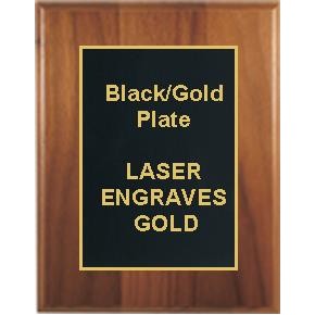Cherry Plaque 6" x 8" - Black/Gold 4" x 6" Designer Plate