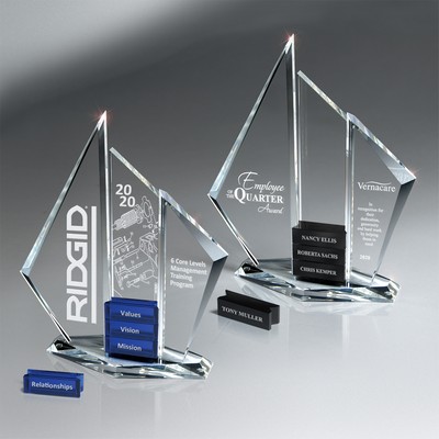 Optic Crystal Tri-Pinnacle Tower