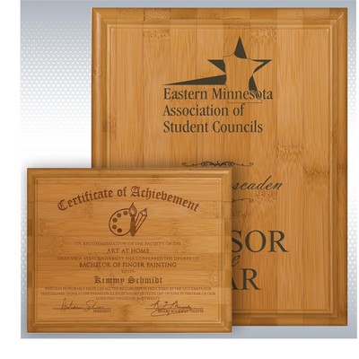 10.5" x 13" Bamboo Plaque