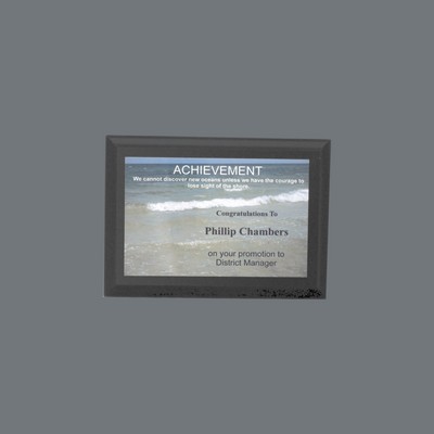 Solid Black Finish Plaque w/Full Color Plate (5"x7")
