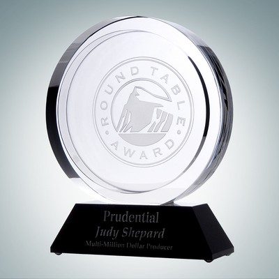 Winners Circle Award w/Black Crystal Base