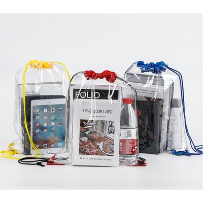 Clear Stadium Drawstring Bag (12"x12")