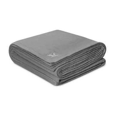 Charcoal Gray Antipill Microplush Fleece Twin Blanket