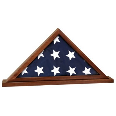 Genuine Walnut Flag Display Case with Base Attached, 25 1/2" x 12 3/4"