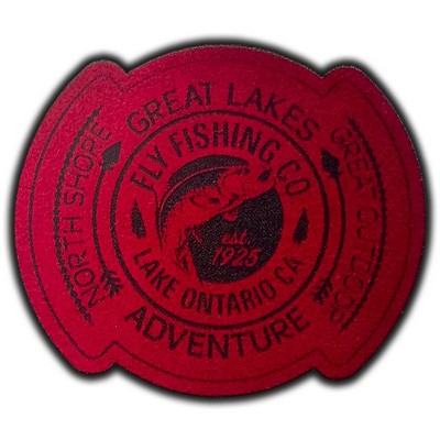 Laser Etched Faux Suede Emblems (Up to 100 Square Inches)