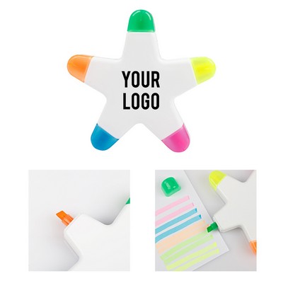 Multi 5" 1 Coloured Star Highlighter