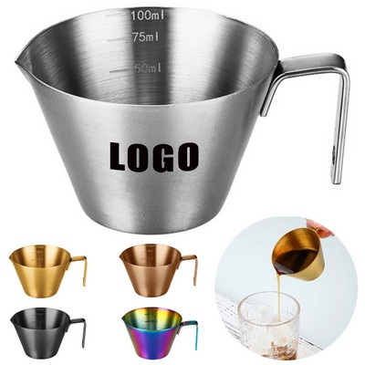 Stainless Steel Coffee Extraction Cup With Scale