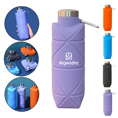 700ml Platinum Silicone Collapsible Diamond Water Bottle