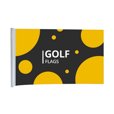 Golf Flags - Rectangle with Plastic Tube + Fibre Pole + Cup (20" x 14") - Double Sided
