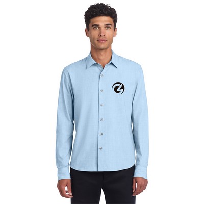 Mercer+Mettle® Long Sleeve Stretch Embroidered Woven Shirt