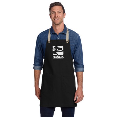 Port Authority® Decorated Canvas Full-Length Two-Pocket Apron