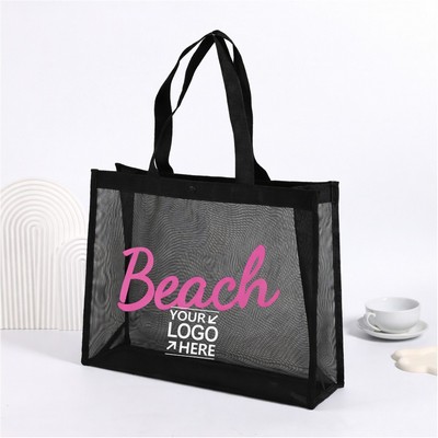 Nylon Mesh Beach Tote Bag – Shoulder Bag & Organizer