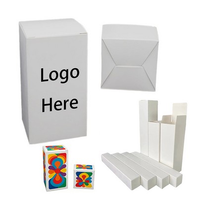 Custom 350G White Cardboard Box Multi Size With Logo 2"x2"x3.15"