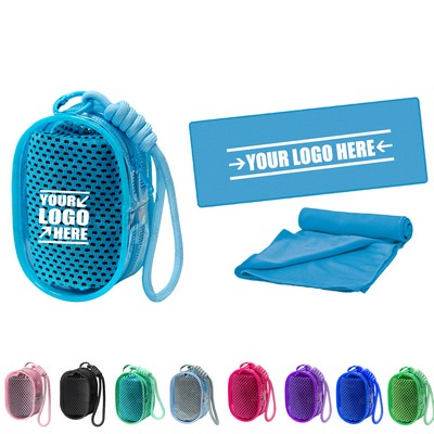 Cooling Towel With Clear PVC Pouch