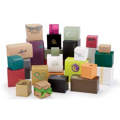 Gloss/Matte Colors on White Gift Box (6"x6"x4")
