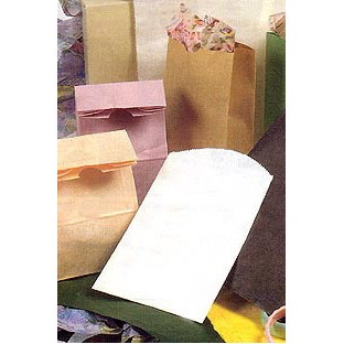 S.O.S. 8 Lb. Stand Up Flat Bottom Lunch Style Color Paper Bag (6 1/4"x3 13/16"x12 1/2"")