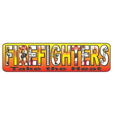 Fireman Slogan Promotional Magnet w/ Strip Magnet (4 Square Inch)