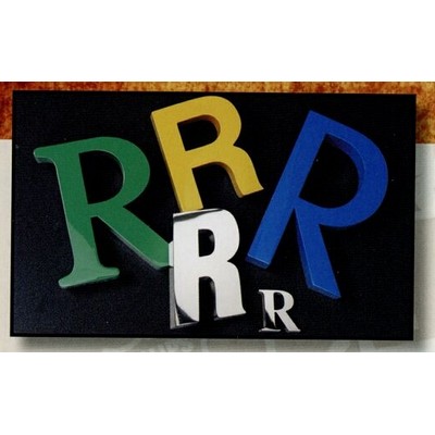 Reverse Channel Fabricated Stainless Finish 7" Letters w/ 1/2" Depth