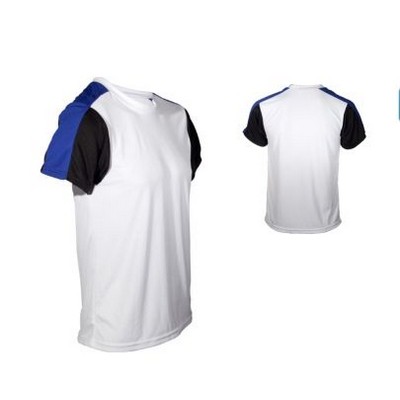 Adult Cool Mesh Soccer Jersey Shirt w/ Contrasting Sleeve & Panel
