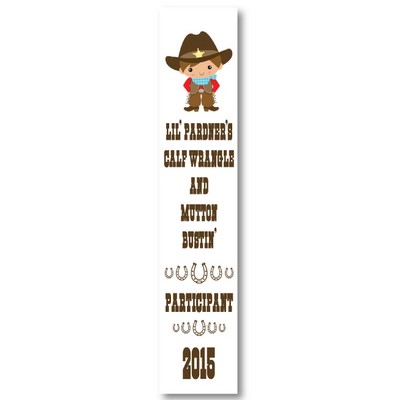 1-5/8"X8" Custom Full Color Satin Lapel Ribbon
