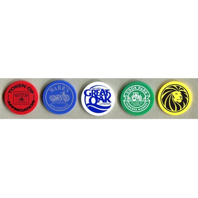 Token, Smooth Plastic 1-9/16" diameter x 1/8" thick