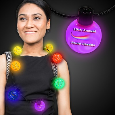 Rainbow LED Ball Necklace(Pad Printed)