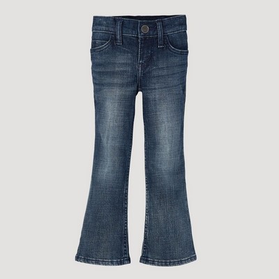 Wrangler® Premium Patch® Girls' Mid Blue Boot Cut Jeans