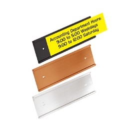 Black Wall Mount Sign w/Aluminum Insert (1 1/2"x 8")