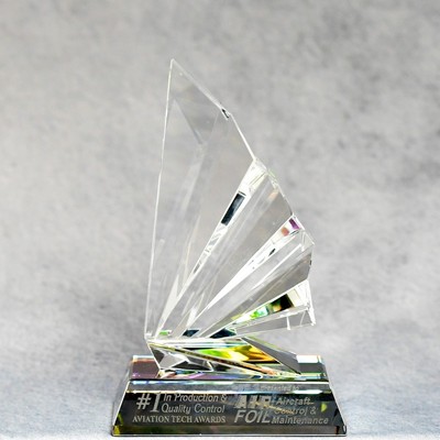Fanfare Spectra Color Crystal Award - 7"