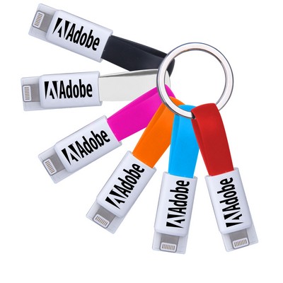3-in-1 USB Slide Magnet Charging Cable w/Keychain (Shorter Prod Time)