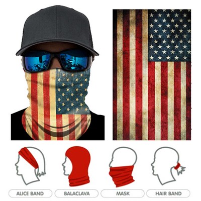 Weathered American Flag Magic Headscarf