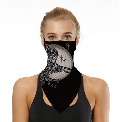 Custom Full Color Sublimated Magic Triangular Gaiter Scarf w/ Ear Loops