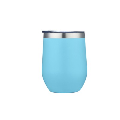 Stainless Steel Stemless Wine Tumbler with Sipping Lid -Blank